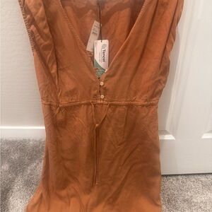 Love Tree Smoke Terra Button-Up Top